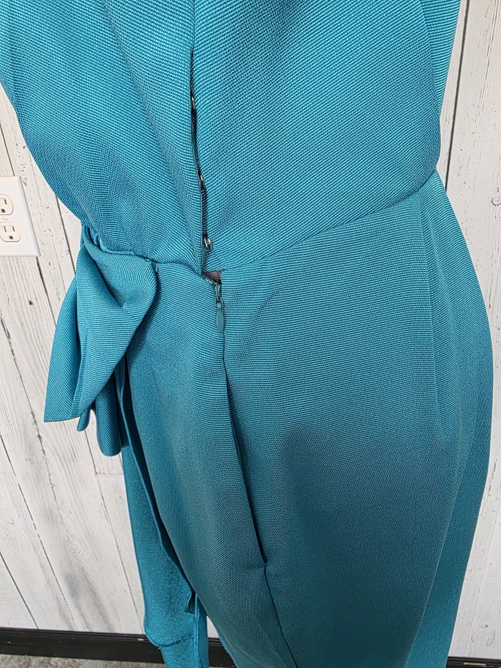 NWT BCBGeneration Teal One-Shoulder Ruffle Dress – Size 12 - Picture 7 of 16